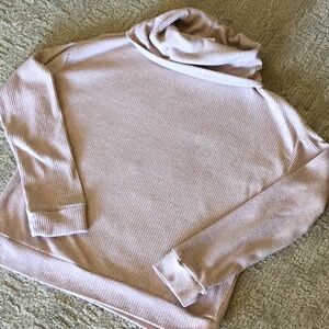 Cowl neck Pale pink top. Size S. Like new